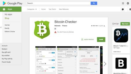 android app bitcoin checker